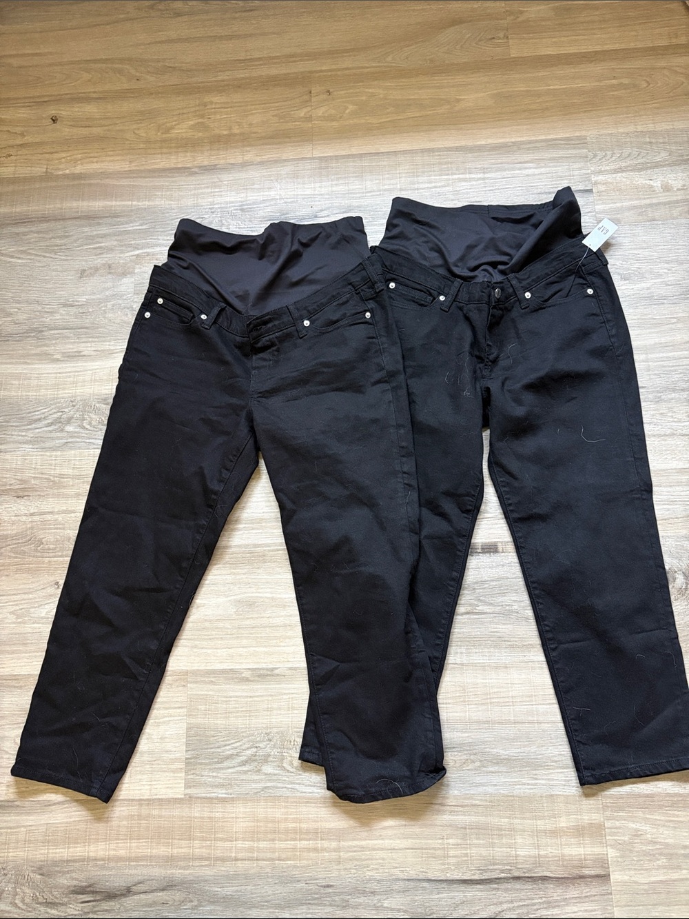 Gap Black Maternity Stretch Waist Jeans - Twin Pair